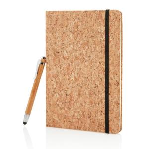 Korkowy notatnik A5, długopis, touch pen - P773.779