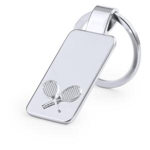 Prostokątny brelok do kluczy z motywem sportowym - V8959-32C