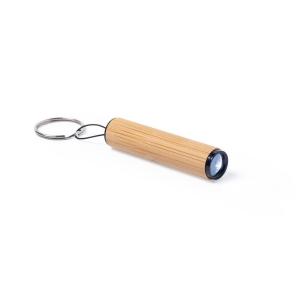 Bambusowy brelok do kluczy, lampka LED - V8293-17