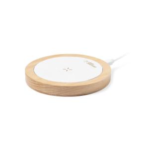 Ładowarka bezprzewodowa 15W z konopi organicznej, drewniane elementy - V1123-00