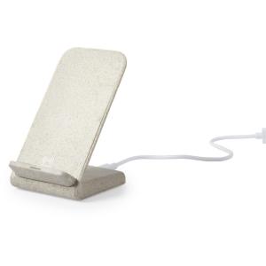 Ładowarka bezprzewodowa 5W-10W ze słomy pszenicznej, stojak na telefon - V0373-00