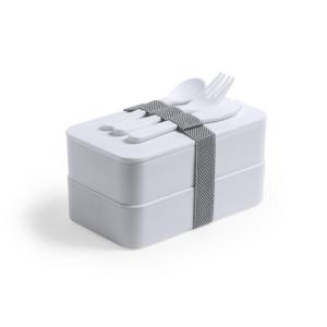 Antybakteryjne pudełka śniadaniowe 2 szt., 2x700 ml, sztućce - V8861-02