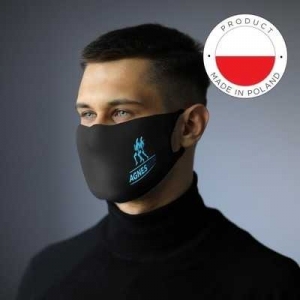 Maska maseczka wielokrotnego użytku z miejscem na filtr i jonami srebra