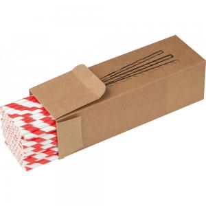 Zestaw 100 papierowych słomek do picia 8149156