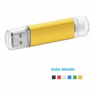 Pendrive pamięć USB mobilna OTG 16GB z grawerem logo