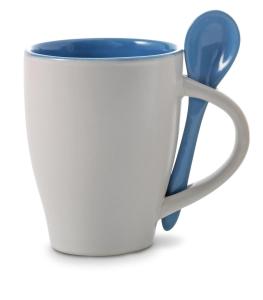 Kubek ceramiczny 300 ml z łyżeczką - V5269-11