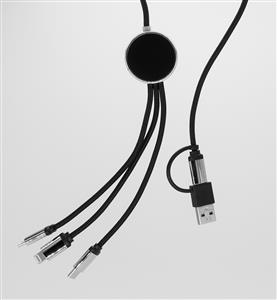 DŁUGI KABEL 4W1 Z PODŚWIETLANYM LOGO