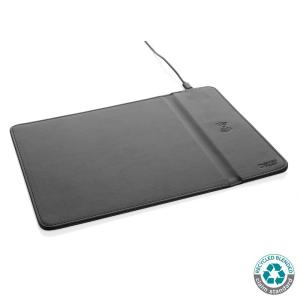 Podkładka pod mysz Swiss Peak, ładowarka bezprzewodowa 10W, PU z recyklingu - P300.241