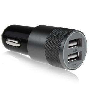Metalowa ładowarka samochodowa x2 USB IMMC014103