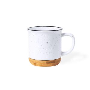 Kubek ceramiczny 330 ml z bambusowym elementem - V9935-00