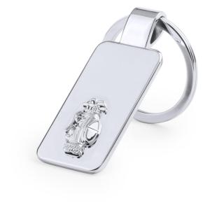 Prostokątny brelok do kluczy z motywem sportowym - V8959-32B