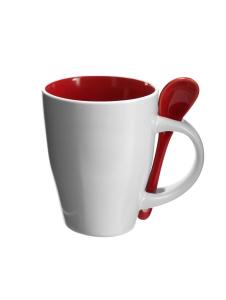 Kubek ceramiczny 300 ml z łyżeczką - V5269-05