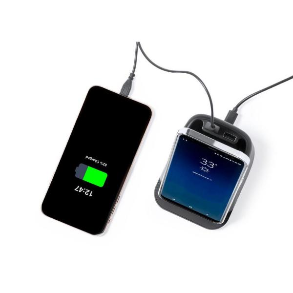 Ładowarka bezprzewodowa 5W-15W, 2 wyjścia USB, pojemnik na przybory do pisania, stojak na telefon - V1113-03-1467667