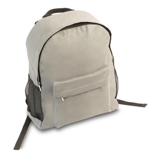 Plecak odblaskowy na laptop Antar, srebrny-1639803