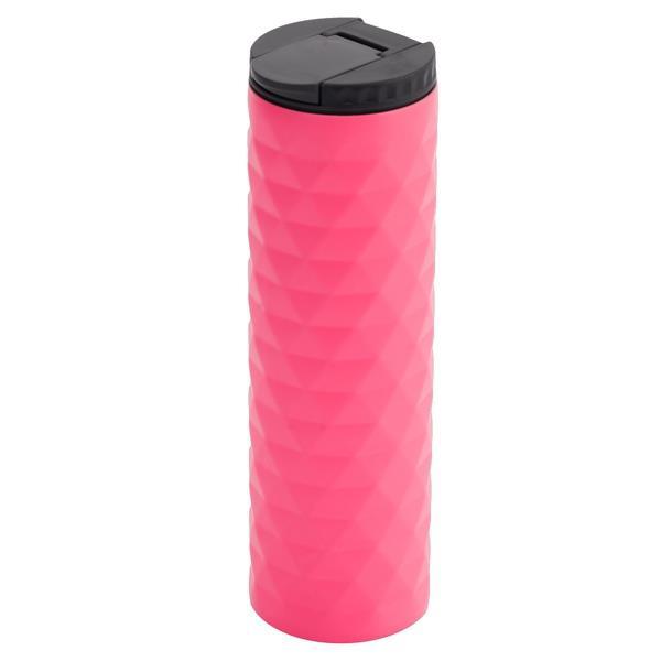 Kubek izotermiczny Tallin 450 ml, różowy-1635726