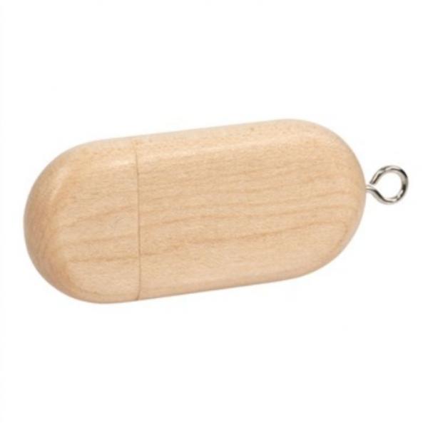 Pamięć USB Eco drewniana magnetyczna 16GB z logo