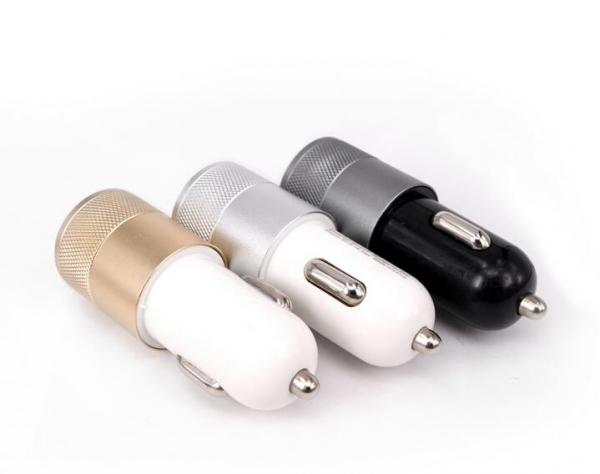 Metalowa ładowarka samochodowa x2 USB-168064