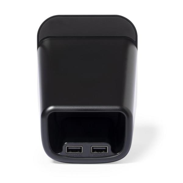 Ładowarka bezprzewodowa 5W-15W, 2 wyjścia USB, pojemnik na przybory do pisania, stojak na telefon - V1113-03-1467664
