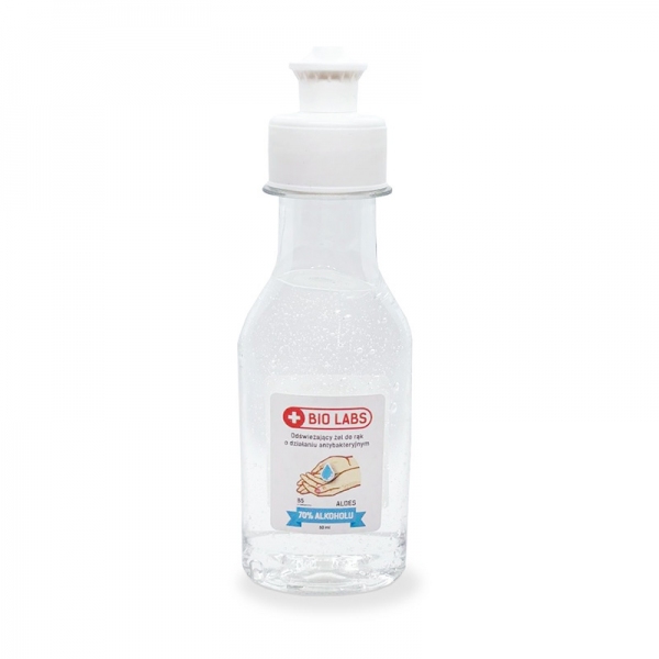 Żel antybakteryjny 60 ml z Twoim logo. Zawiera 70% alkoholu.