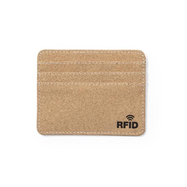 Korkowe etui na karty kredytowe, ochrona RFID - V1106-00-1467640