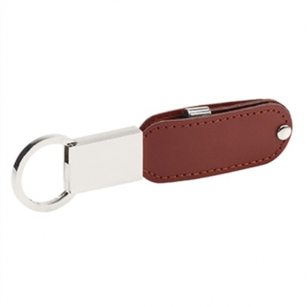 Pendrive pamięć USB 8GB z grawerem obrotowy skórzany