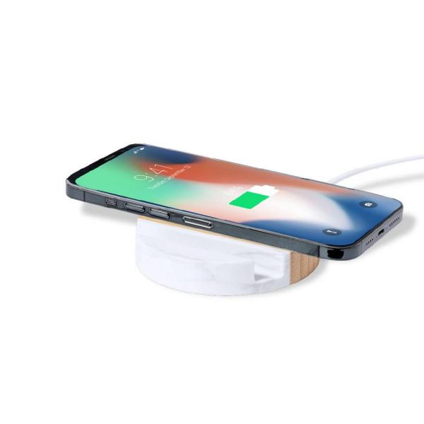 Bambusowa ładowarka bezprzewodowa 15W, stojak na telefon - V1135-00-1467717