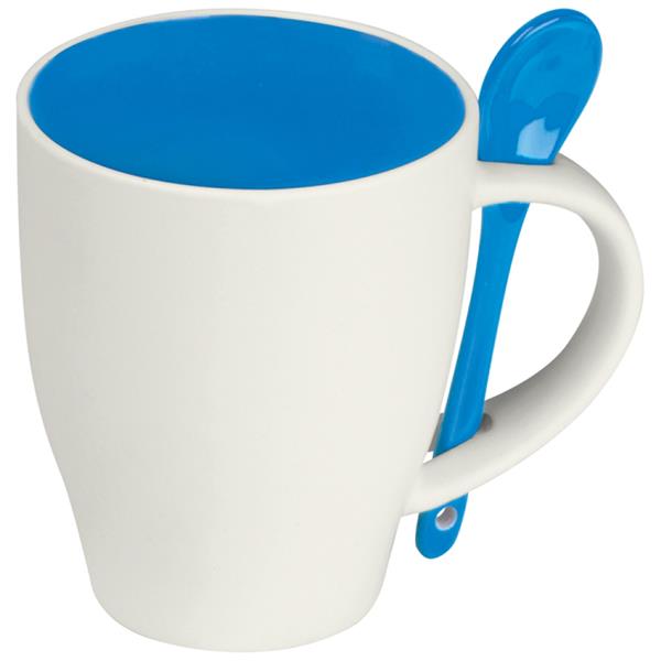 Kubek ceramiczny z łyżeczką 250 ml-1835922
