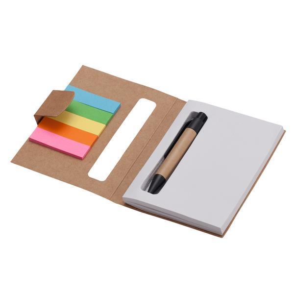 Notes 80x110/100k gładki Mini z długopisem, beżowy-1635834