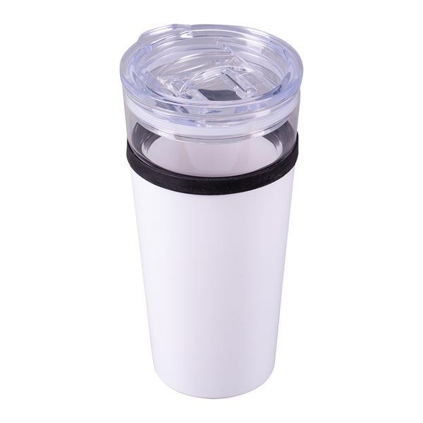 Kubek szklany Alpena 400 ml, biały-1637910