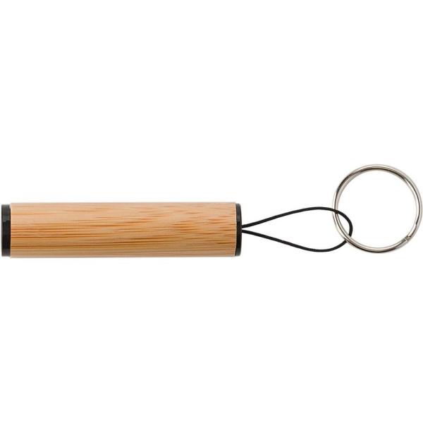 Bambusowa mini latarka, brelok do kluczy - V4896-17-1118223