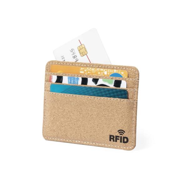 Korkowe etui na karty kredytowe, ochrona RFID - V1106-00-1467639