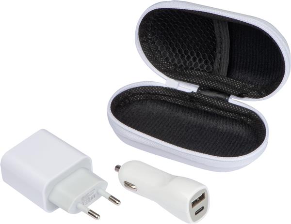 Zestaw ładowarka samochodowa i wtyczka ładująca USB i USB typu C-1838050
