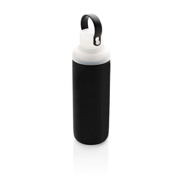 Szklana butelka sportowa 500 ml, w pokrowcu - P436.651-1394896