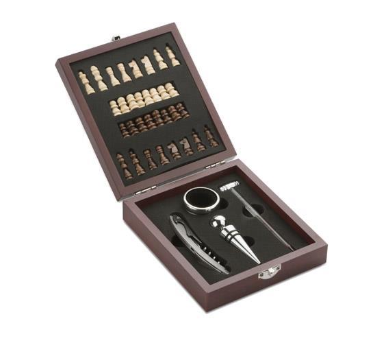 Zestaw do wina z szachami TREBB-1567722